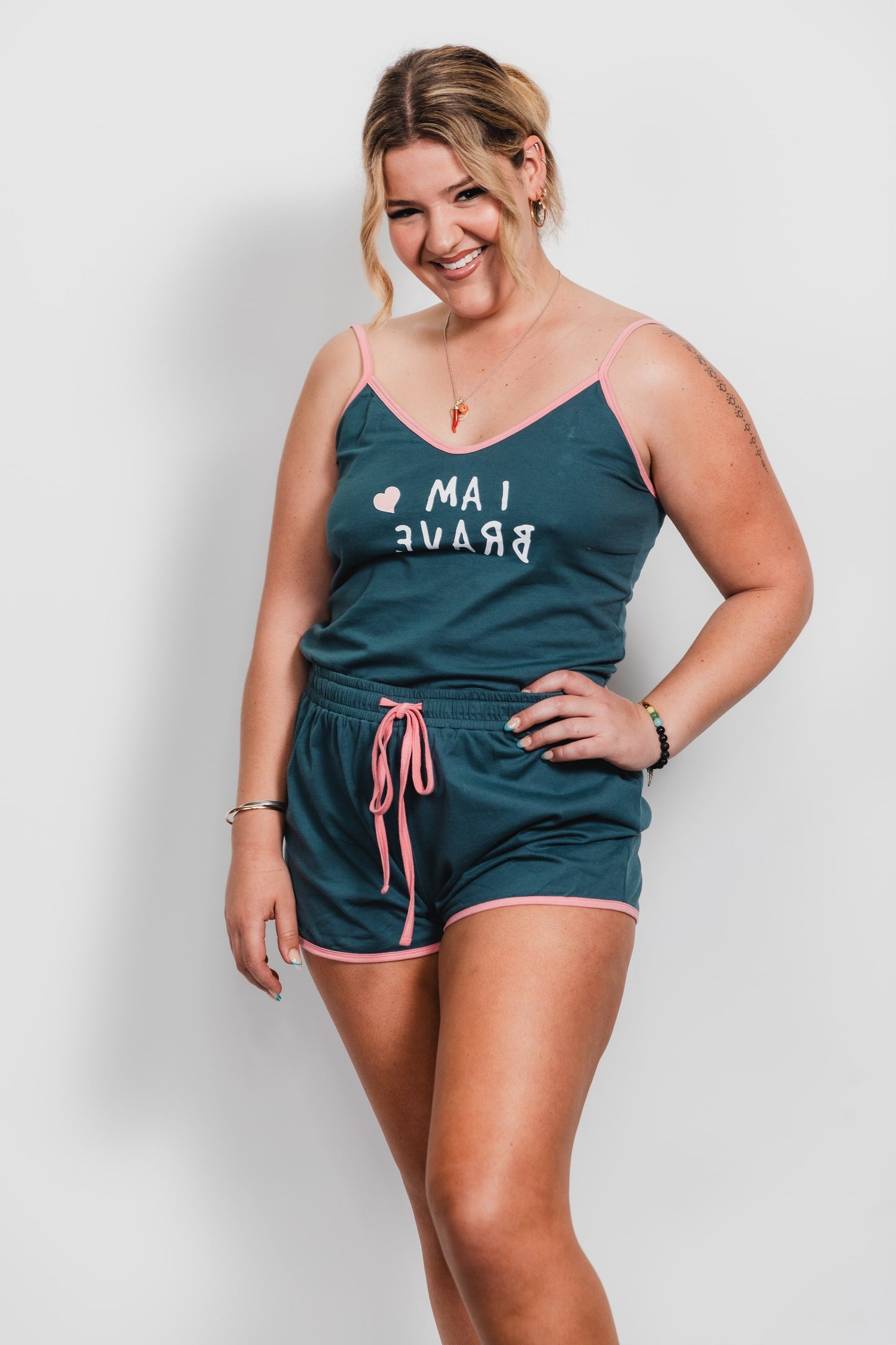 Organic Cotton I Am Brave PJ Set