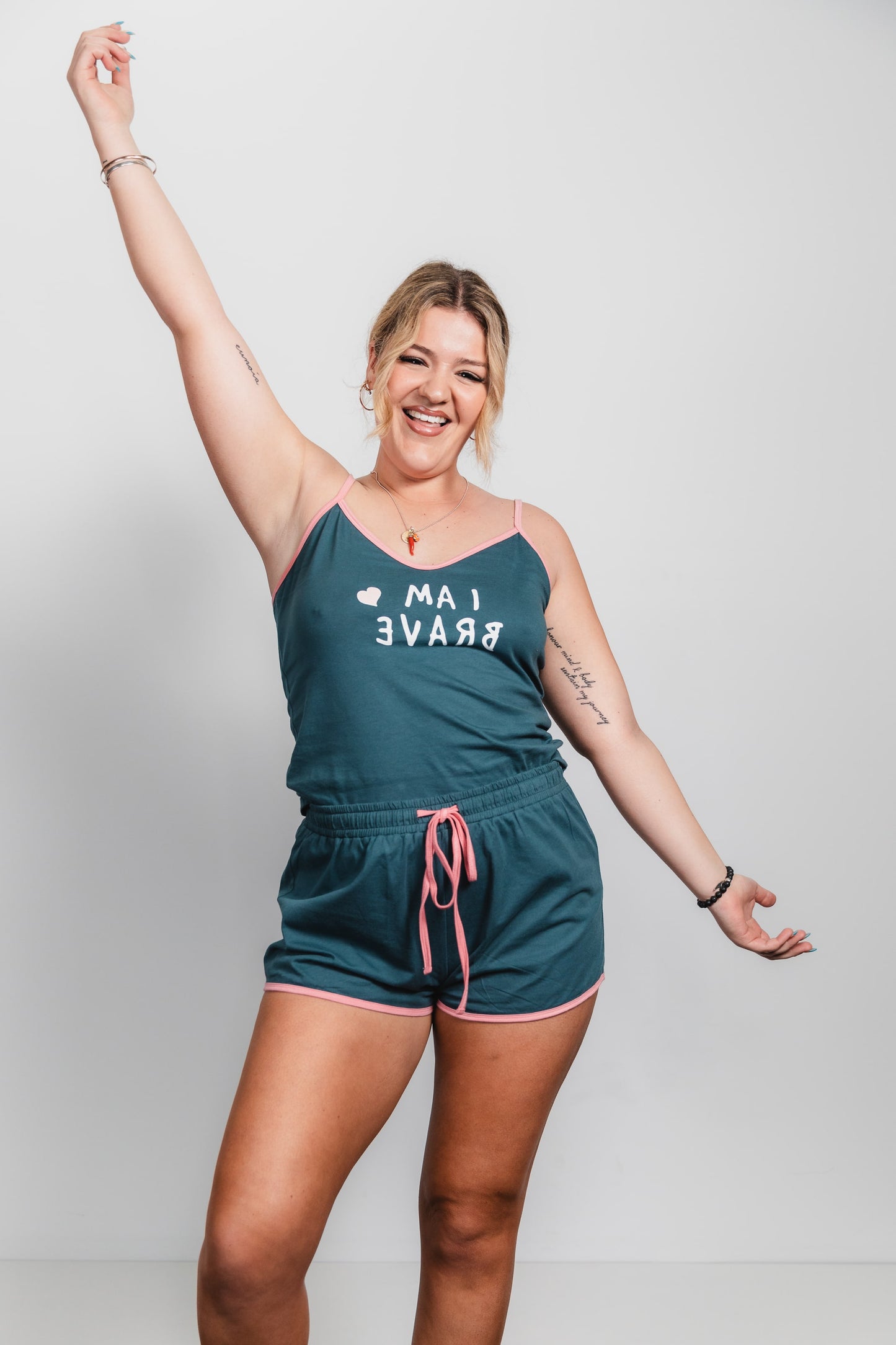 Organic Cotton I Am Brave PJ Set
