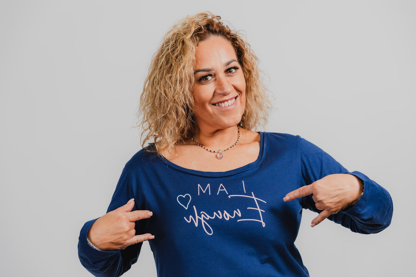 I AM Enough Organic Cotton Nightie Long Sleeves
